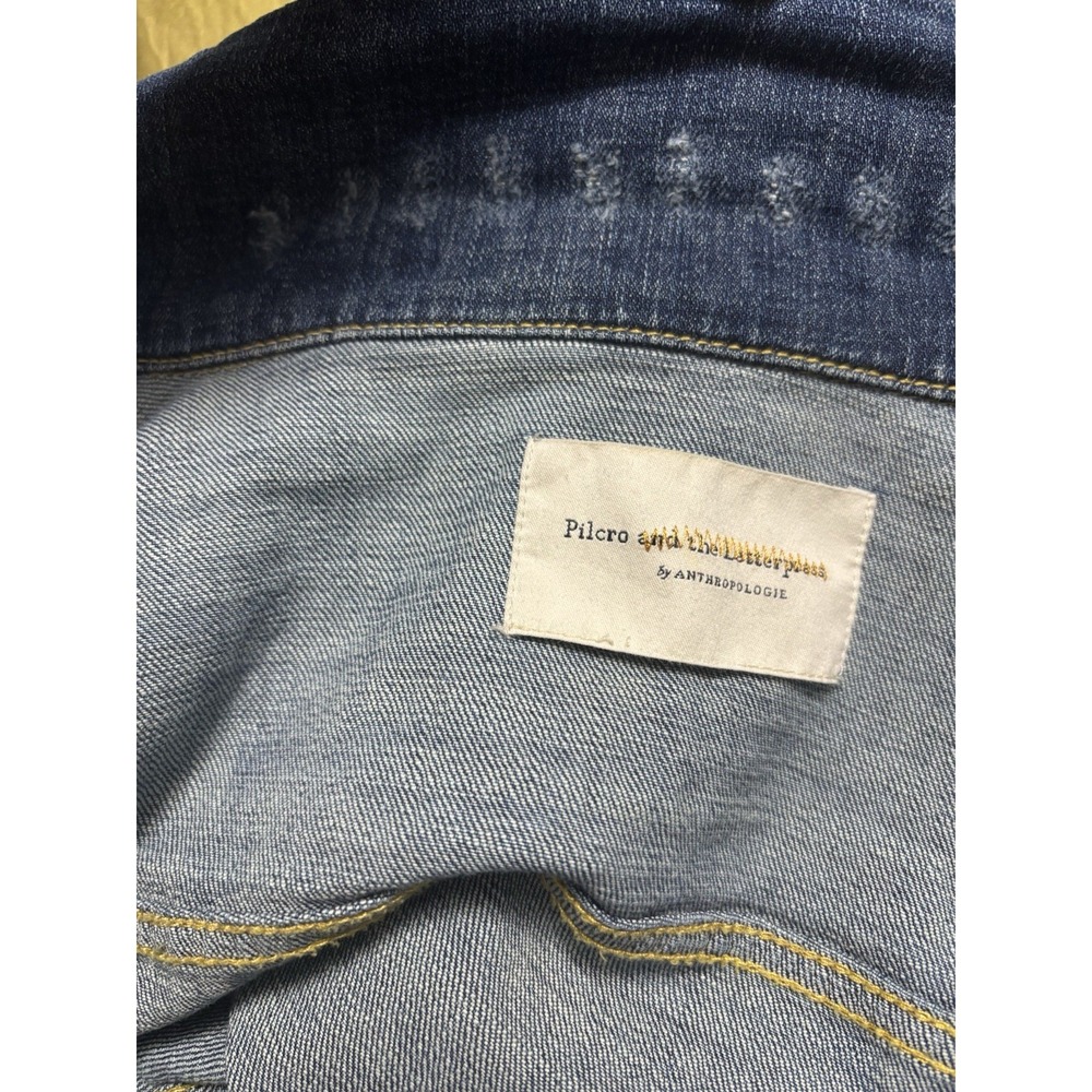 Anthropologie Pilcro & The Letterpress Classic Denim Jean Jacket Women's Small - Picture 14 of 14